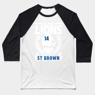 Detroit Lions ST Brown 14 American Football Baseball T-Shirt